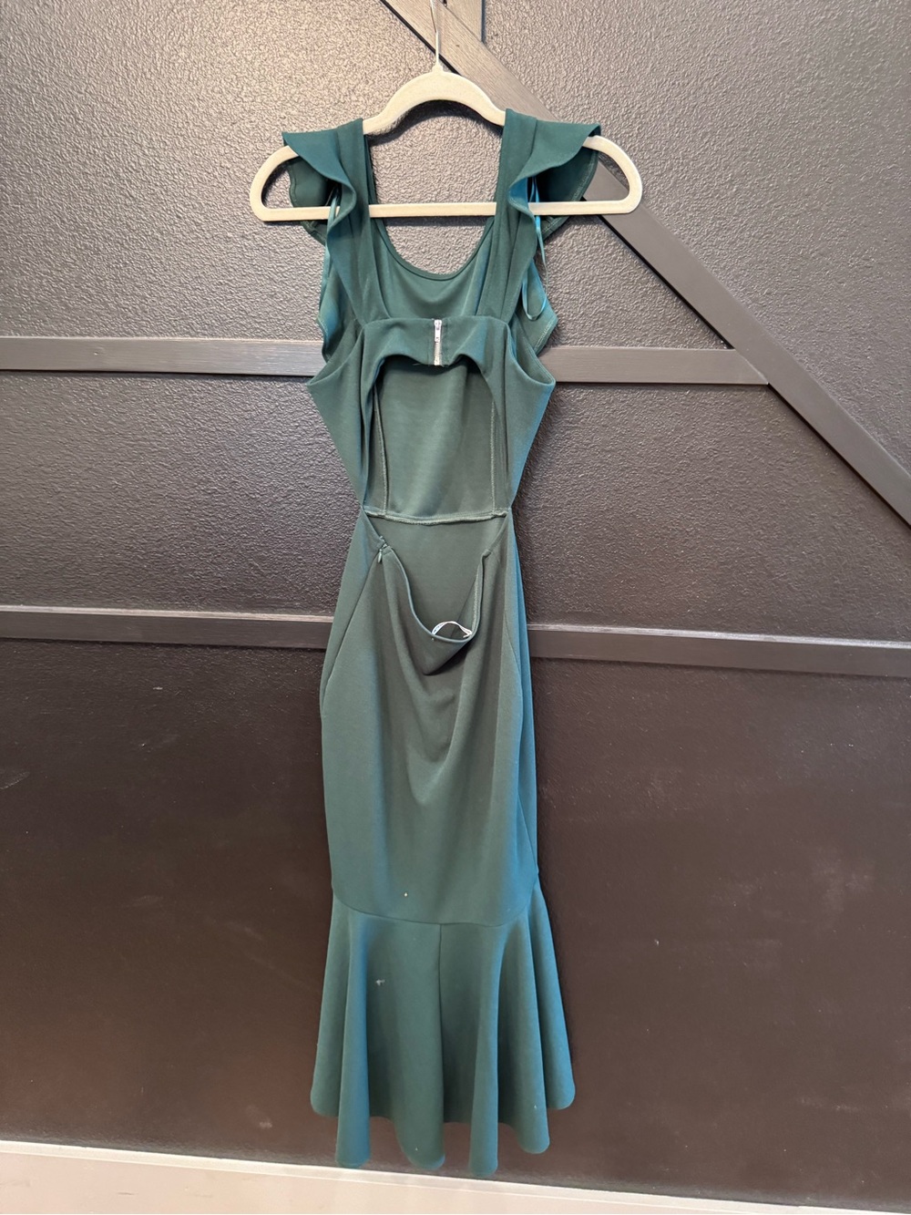 Teal Ruffle-Trim High-Low Maxi Dress - Picture 2 of 2